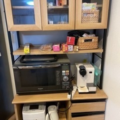 スチール✖️木　食器棚　キッチンボード(食器棚のみ)