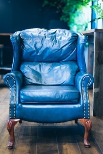 ヴィンテージ シングルソファ NAVY 99,980→値下げ39,990