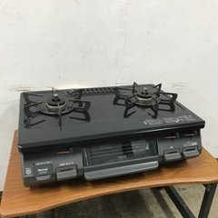 ☆値下げ☆ N2304-926 Rinnai ガステーブル　都市ガス用　2019年製　KSR670BKL 左強火　ホース付き