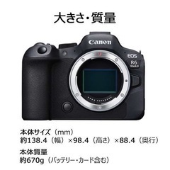 EOS R6 Mark II・RF24-105 IS STM レンズキット ミラーレス一眼カメラの画像
