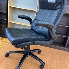 ★ジモティ割あり★ ニトリ オフィスチェア ブラック H106～112×D69×W71 クリーニング済み YJ049の画像