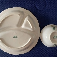 森修焼　子供用食器(プレート&お茶碗)の画像
