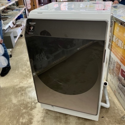 12/9 値下げ✨超高年式オススメ✨2022年製 SHARP 11kg/6kg ドラム式洗濯乾燥機 ES-WS14-TL COCORO WASH シャープ 7804