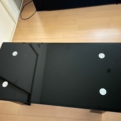 【美品】☆【激安】 ガラステーブル　ブラック　の画像