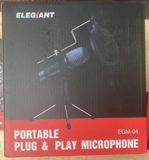 ELEGIANT コンデンサーマイク 2個セット 録音や配信が簡単になるやつです。 USB接続でさらに簡単