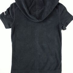 【No.32】adidas 半袖フルジップパーカー ブラック Lサイズの画像