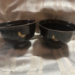 お椀　汁椀　2個セット　蝶