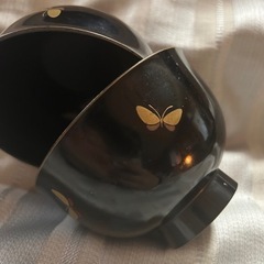 お椀　汁椀　2個セット　蝶の画像