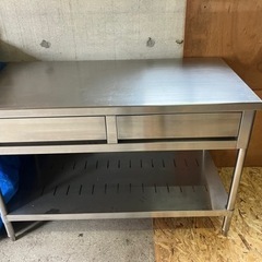 ステンレス作業台　引出し付(お話し中)