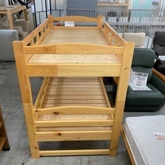 【愛品館 江戸川店】大川家具 檜 2段ベッド ID:153-018566-007の画像