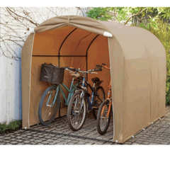★未使用★高耐久シート サイクルハウス　３台用タイプ　自転車置場...