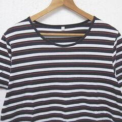 【大きいサイズ】レディース 長袖カットソー ボーダー 大きいサイズ 4Lサイズ /そのほか大きいさず多数あります。の画像
