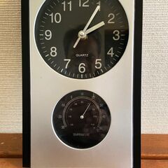 時計　掛け時計　温度計付掛け時計