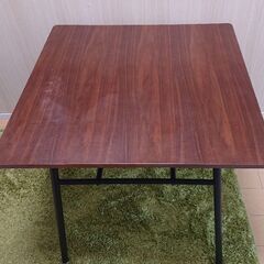 ニトリ　テーブル　table　正方形　ダークブラウンの画像