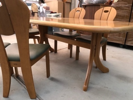 浜本工芸 ダイニング6点セット コンディション良好品❗️ テーブルサイズ180cm×95cm×高さ70cm