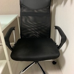 在宅用デスク(ガラス天板) 椅子付きの画像