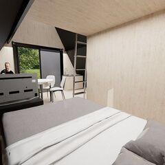合掌造り　小屋　モジュラーハウス　MODEL HOUSE　の画像