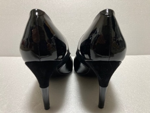 ロジェヴィヴィエ　Roger Vivier 黒色エナメル　ピンヒール　ハイヒール　DEC SEXY CHOC STRIPES サイズ3
