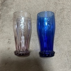 コカコーラのコップ　２つ　ピンクとブルー