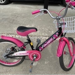 【お取引中】18インチ 子供用自転車 （ピンク/ブラック）★現金取引のみ対応可★