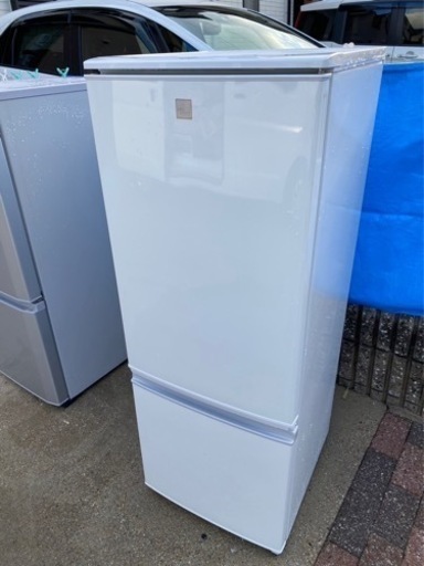 2017年製?シャープ冷蔵庫 167L SJ-17E5-KW どっちもつけかえドア(0329c)