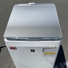 100,000円→90,000円　大幅に値下げしました。⭐︎長期保証付き　美品　2022年製　SHARP  11/6kg乾燥機能付き洗濯機　ES-PW11F-N