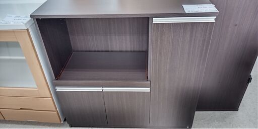 ★ジモティ割あり★  レンジ台 ダークブラウン H89.5×D39.5×W90 クリーニング済み TJ534