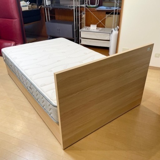 【超美品‼️】定価24万♪ 現行モデル フランスベッド セミダブルベッド 引き出し収納 ナチュラルブラウン♪