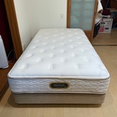 【超美品‼️】定価29万♪ シモンズ セミダブルベッド ワイドシングル ビューティーレストプレミアム の画像