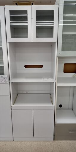 ★ジモティ割あり★  食器棚 白 H177.8×D45.5×W58 クリーニング済み TJ539