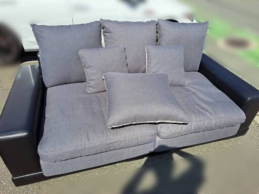 【福岡市内近郊限定】ニトリ　3人用布張りソファ(キングダム3KD)【配送料込み】
