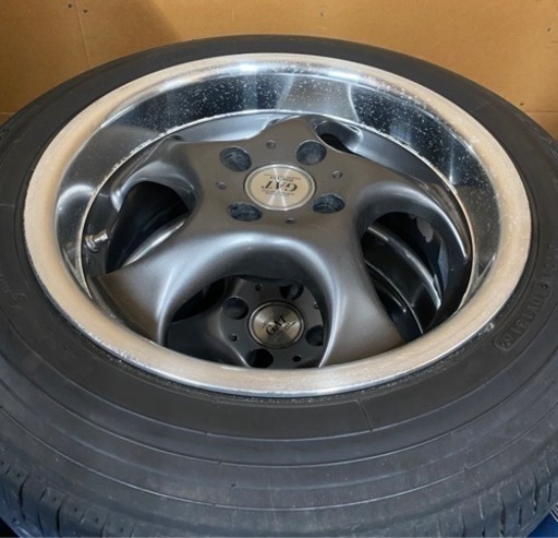 15インチ深リム　アルミホイール4本　引っ張りに