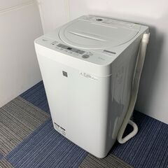 (230427)　シャープ　全自動電気洗濯機　5.5kg　ES-G5E5-KW　2018年製