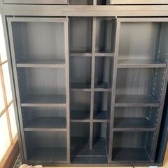 スライド式2列本棚②、商談中の画像