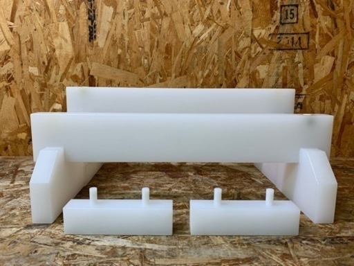 (5932) プラスチック まな板用脚 50cm 高さ調整付 (2ヶ1組)50cm×高さ20cm 業務用 飲食店 厨房 店舗用品