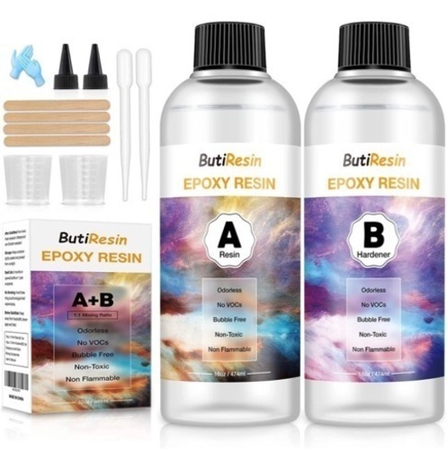 エポキシ樹脂 ButiResin 二液性レジン液 体積比1:1 大容量948ml/32oz