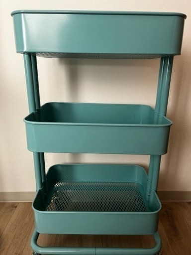 IKEA ワゴン　ターコイズ