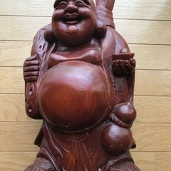 布袋さん　木製　置物
