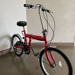 【北見市発】折りたたみ自転車 車体番号無し 20インチ 6段ギア...