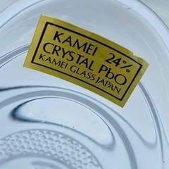 KAMEI GLASS JAPAN 花瓶 CRYSTAL PbO カメイ 24%の画像