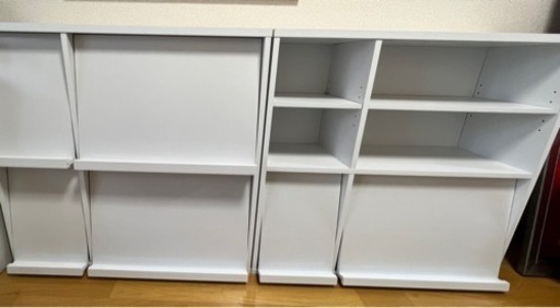 本棚 扉付 2個SET