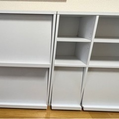 本棚 扉付 2個SET 