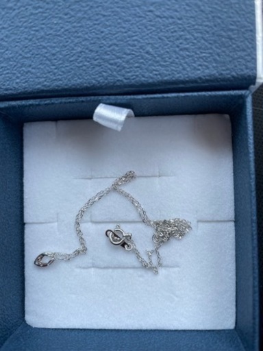 保証書付き 未使用 シルバーネックレス ダイヤ付き