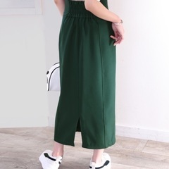 ロングスカート  ブラック　バックスリットの画像