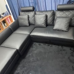 【受け渡し確定】3人掛けカウチソファ ハイバックソファ[幅189]の画像