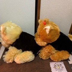 くったりヨーキー♡2点セットぬいぐるみ♪の画像