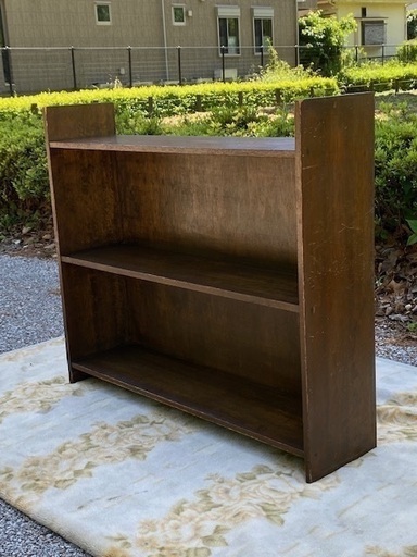 ◎お値下げしました‼️ 古い木味 時代 収納棚 アンティークラック シェルフ 食器棚 洋館 ケビント 飾り棚 本棚 陳列棚 展示台 什器 古家具