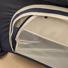 KATOJI　ポータブルベビーベッドおむつ替えテーブル付(ネイビー)の画像