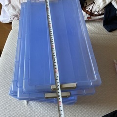 収納4セット　ブルー　の画像