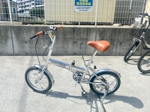 16インチ  折りたたみ自転車 ミニベロ 中古自転車 シルバー